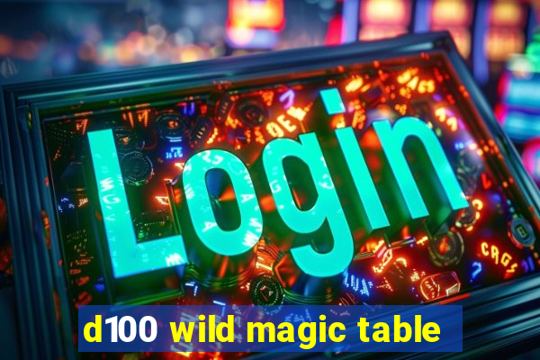 d100 wild magic table