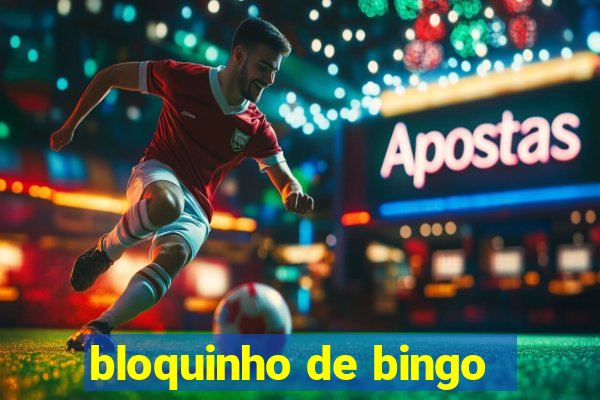 bloquinho de bingo