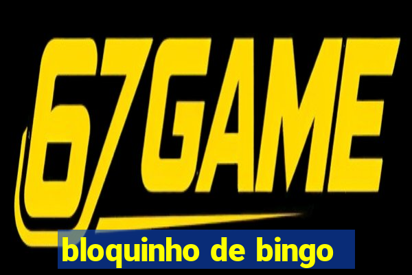 bloquinho de bingo