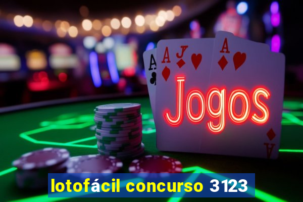 lotofácil concurso 3123