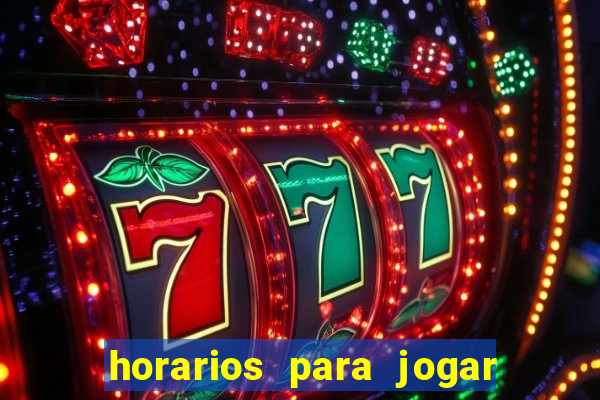 horarios para jogar fortune tiger