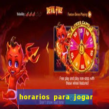 horarios para jogar fortune tiger