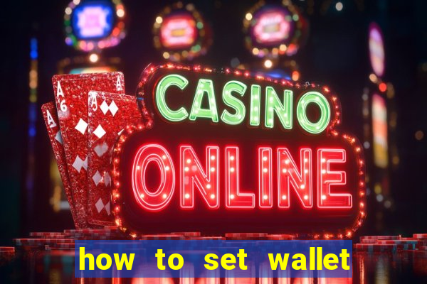 how to set wallet password in bingo plus