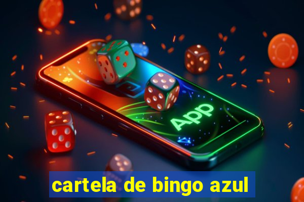 cartela de bingo azul