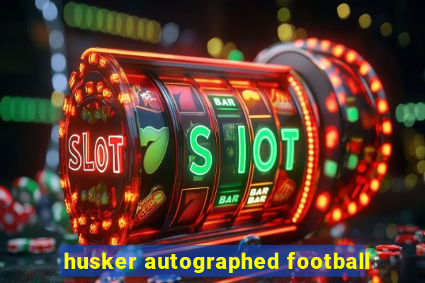 husker autographed football