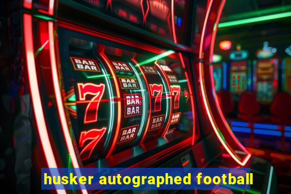 husker autographed football