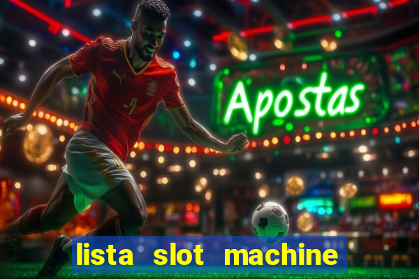 lista slot machine da bar