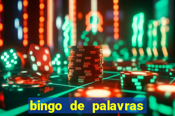 bingo de palavras para 3 ano