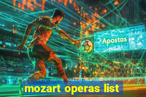 mozart operas list