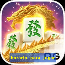 horario para jogar fortune tiger hoje