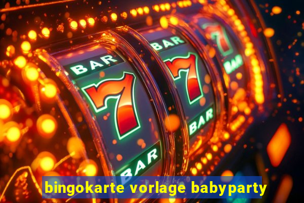 bingokarte vorlage babyparty