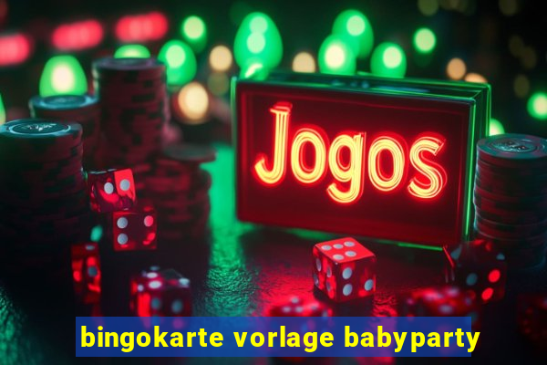 bingokarte vorlage babyparty