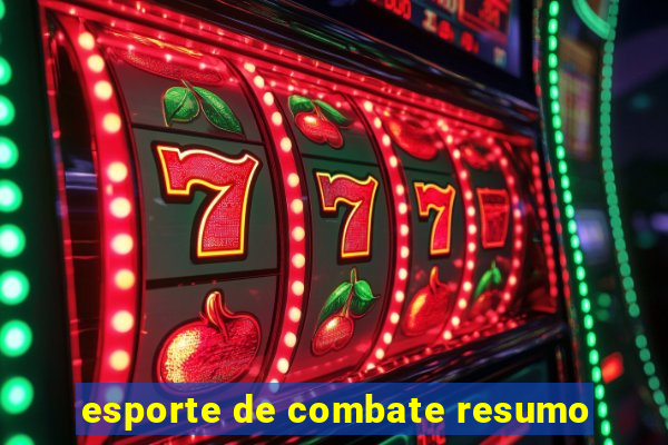 esporte de combate resumo