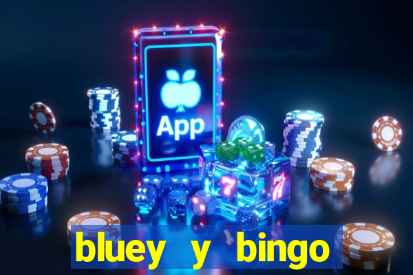 bluey y bingo bailando png