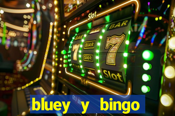 bluey y bingo bailando png