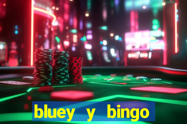 bluey y bingo bailando png