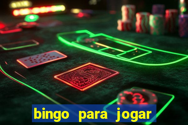 bingo para jogar com os amigos