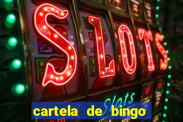 cartela de bingo pra imprimir