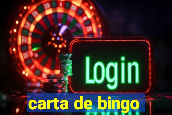 carta de bingo