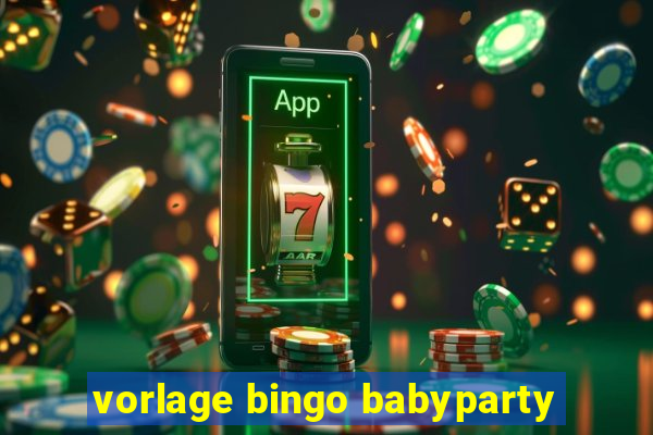 vorlage bingo babyparty