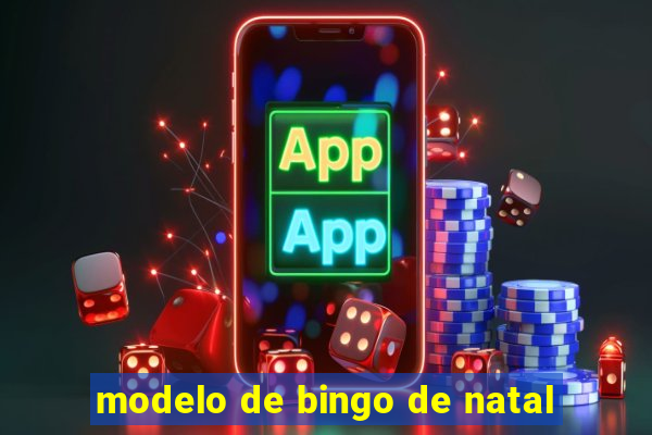 modelo de bingo de natal