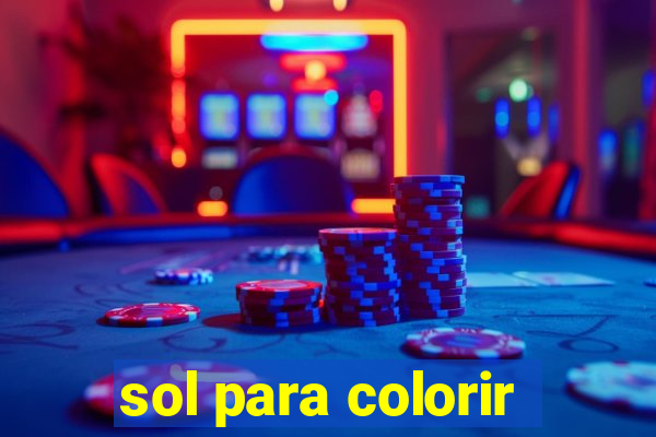 sol para colorir