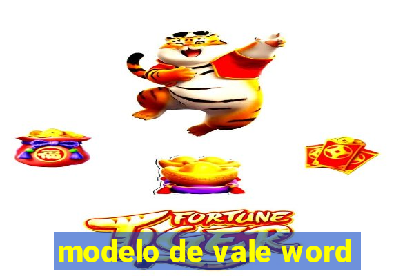 modelo de vale word