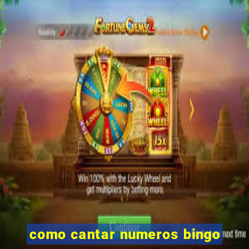 como cantar numeros bingo