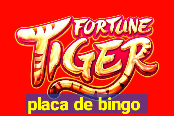 placa de bingo