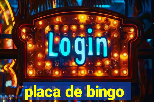 placa de bingo