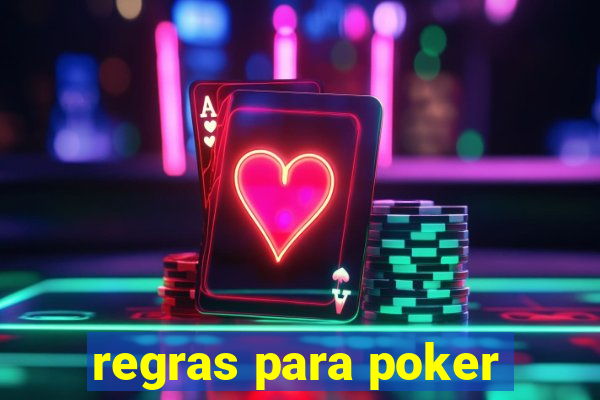 regras para poker