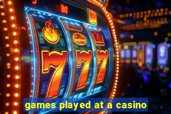 games played at a casino