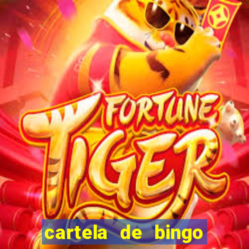 cartela de bingo para preencher