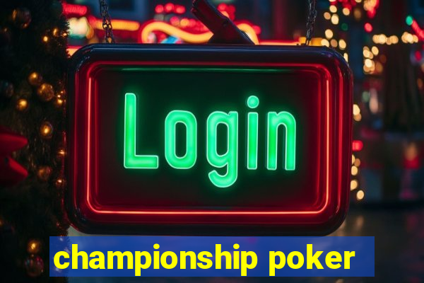 championship poker