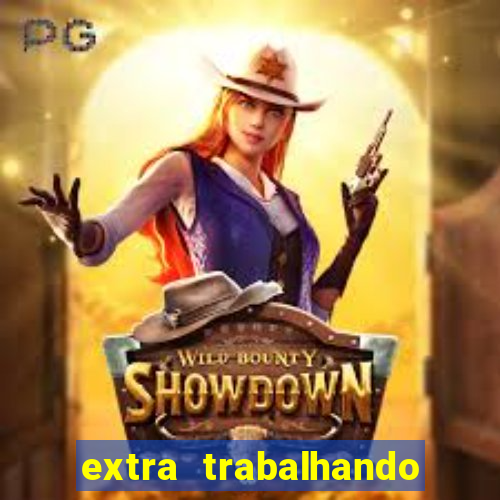 extra trabalhando em casa