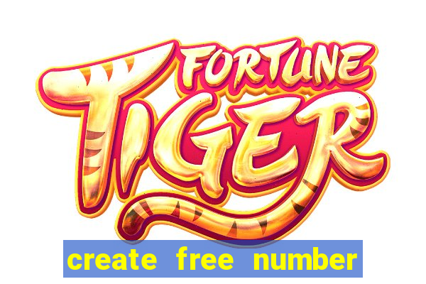 create free number bingo card