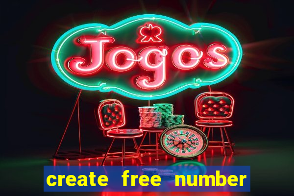 create free number bingo card