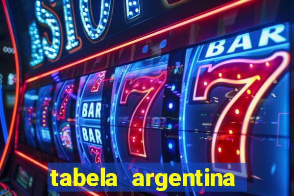 tabela argentina torneo betano