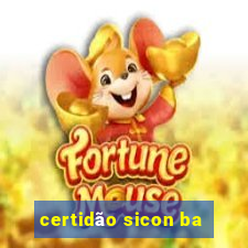 certidão sicon ba