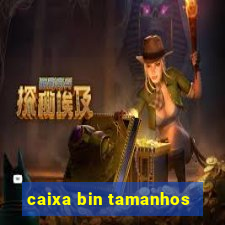 caixa bin tamanhos