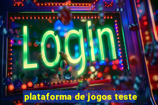 plataforma de jogos teste