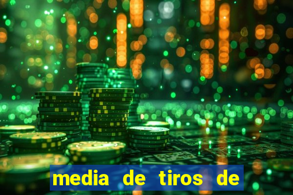 media de tiros de meta por jogo