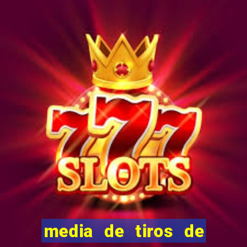 media de tiros de meta por jogo