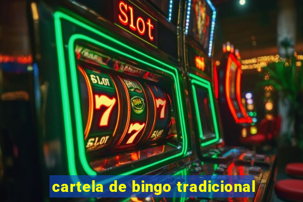 cartela de bingo tradicional