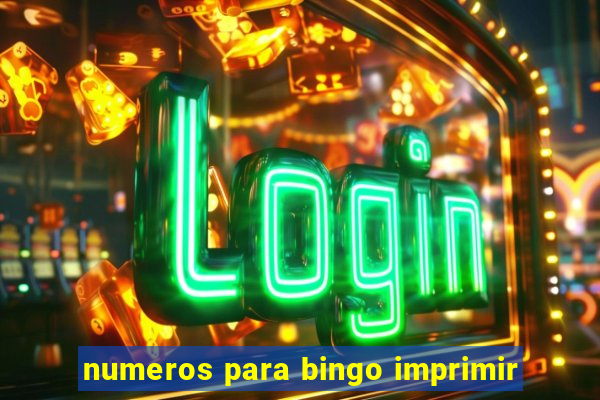 numeros para bingo imprimir