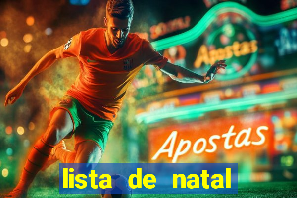 lista de natal para imprimir