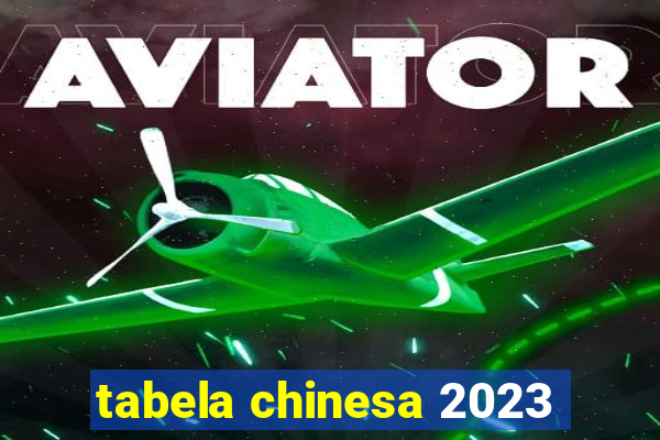 tabela chinesa 2023