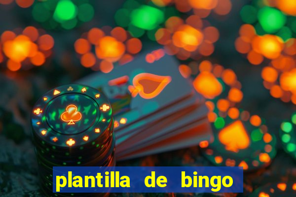 plantilla de bingo para editar