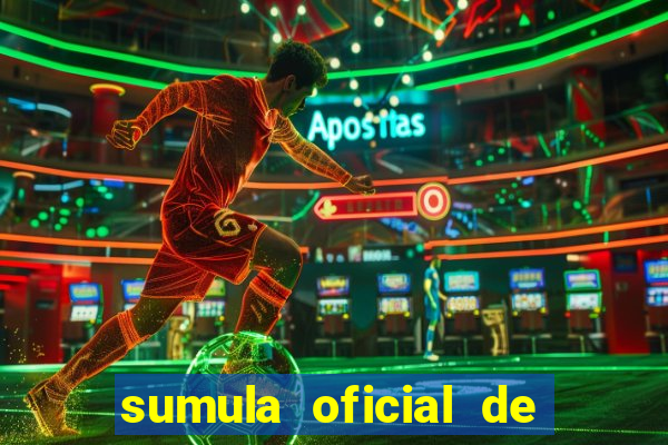 sumula oficial de futebol 7 society excel