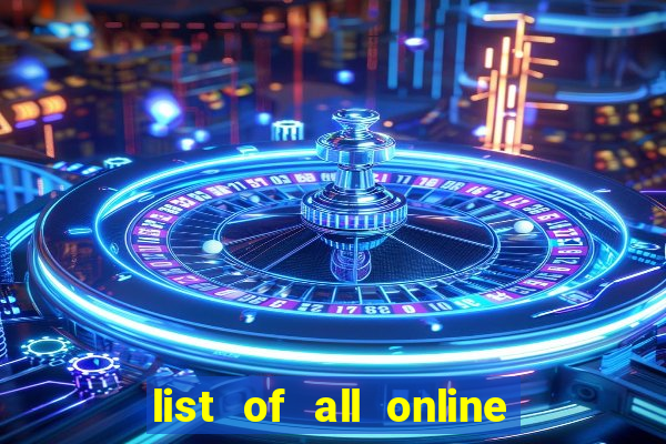 list of all online bingo sites